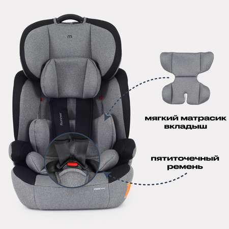 Автокресло MOWbaby Runner Graphite 1/2/3 (9-36 кг)