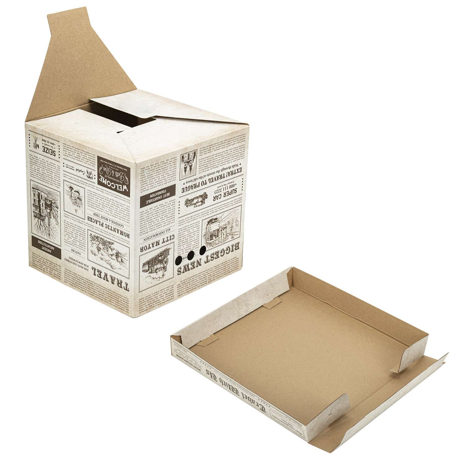 Коробки картонные Brauberg для хранения вещей с крышкой 3 штуки - фото 13