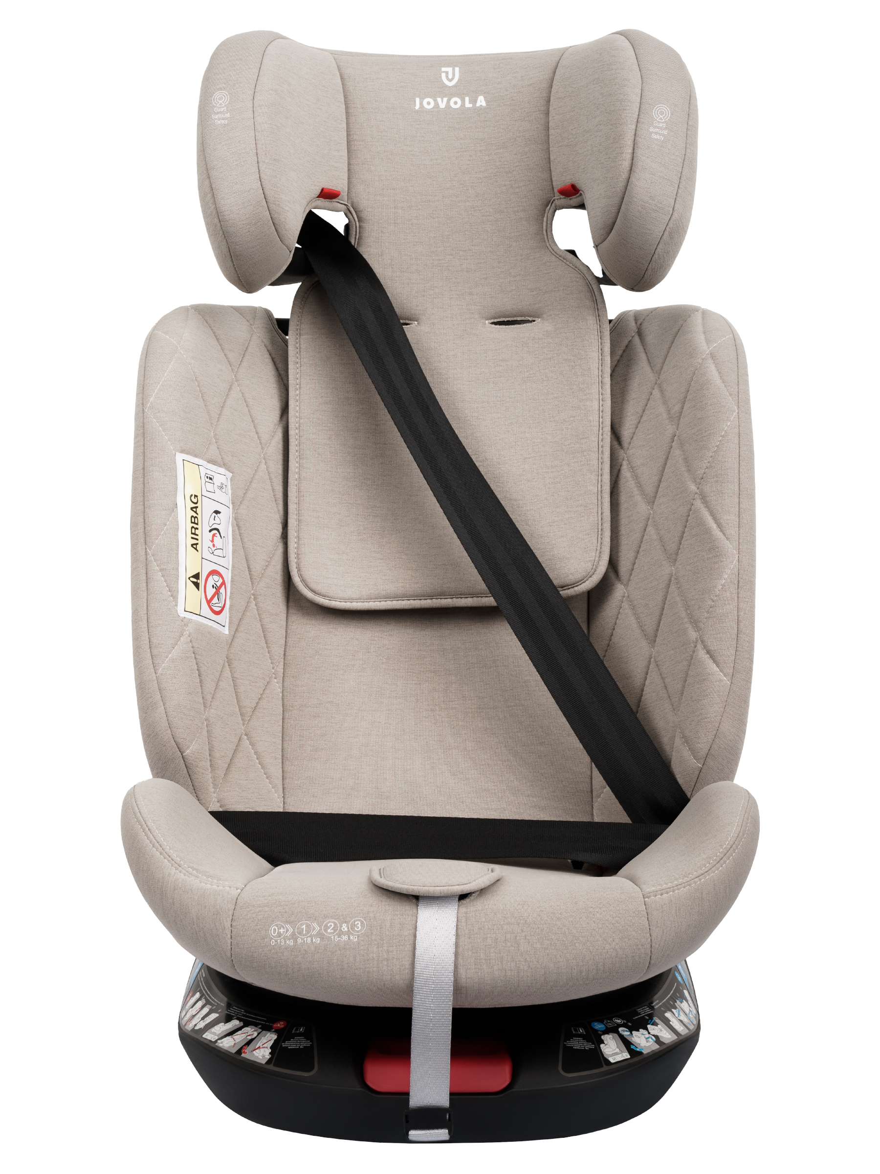 Автокресло JOVOLA Prime Isofix бежевый Isofix 0+/1/2/3 (0-36 кг) - фото 20