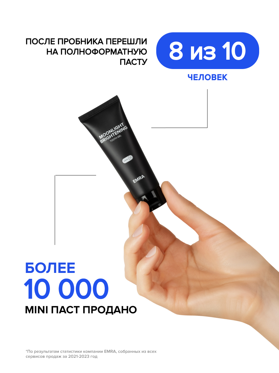 Зубная паста EMRA Moonlight Brightening мини - фото 5