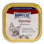 Влажный корм для кошек Happy Cat 0.1 кг кролик (полнорационный)