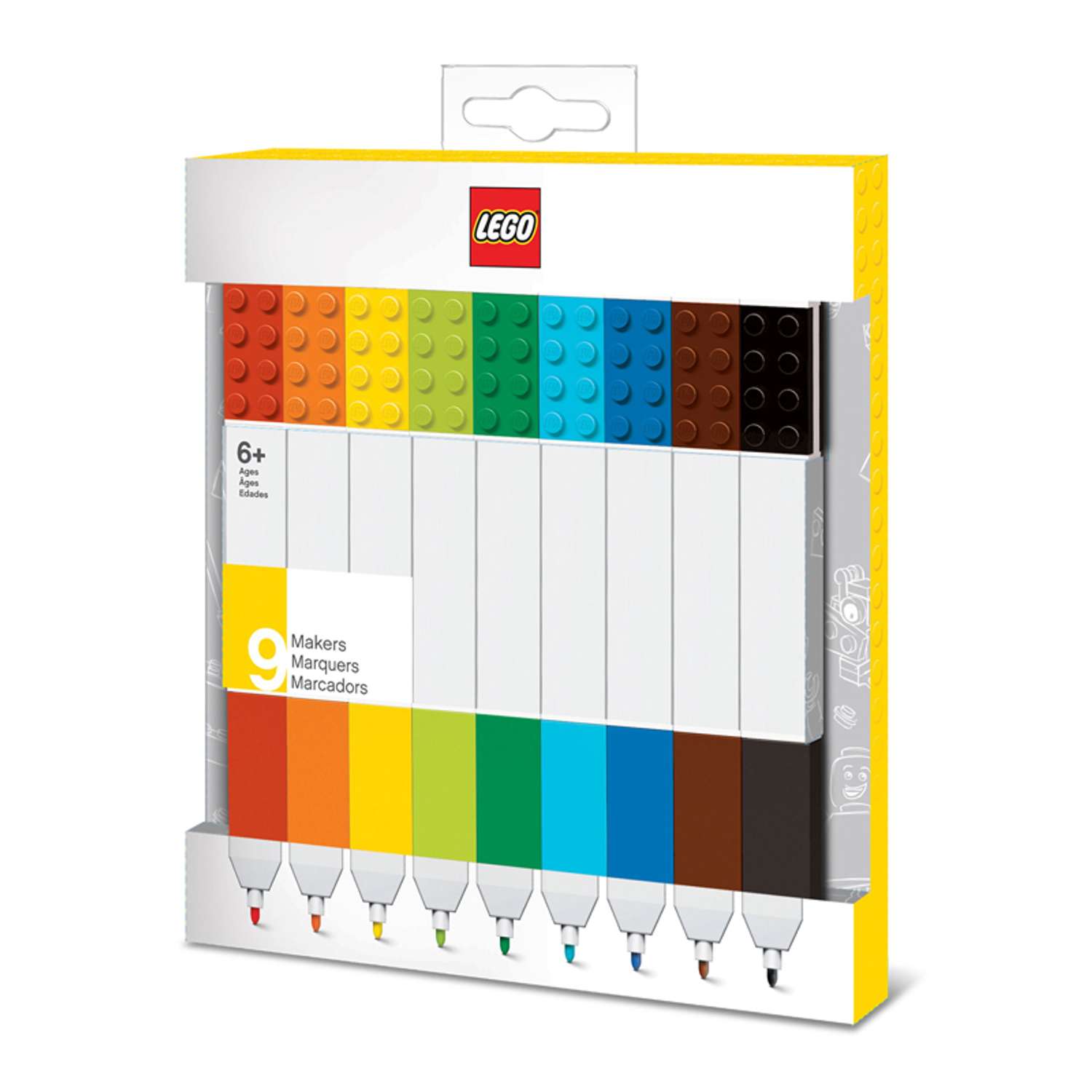 Набор цветных маркеров LEGO 9 шт - фото 1