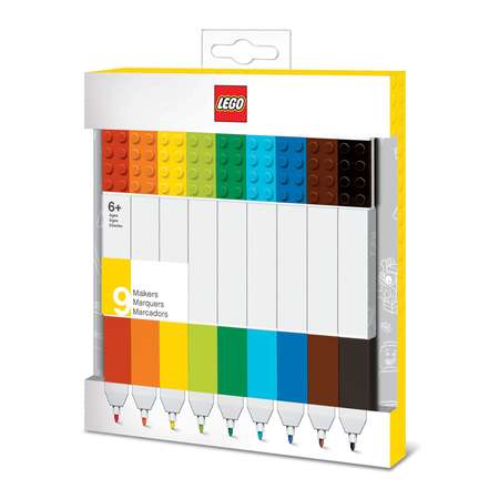 Набор цветных маркеров LEGO 9 шт