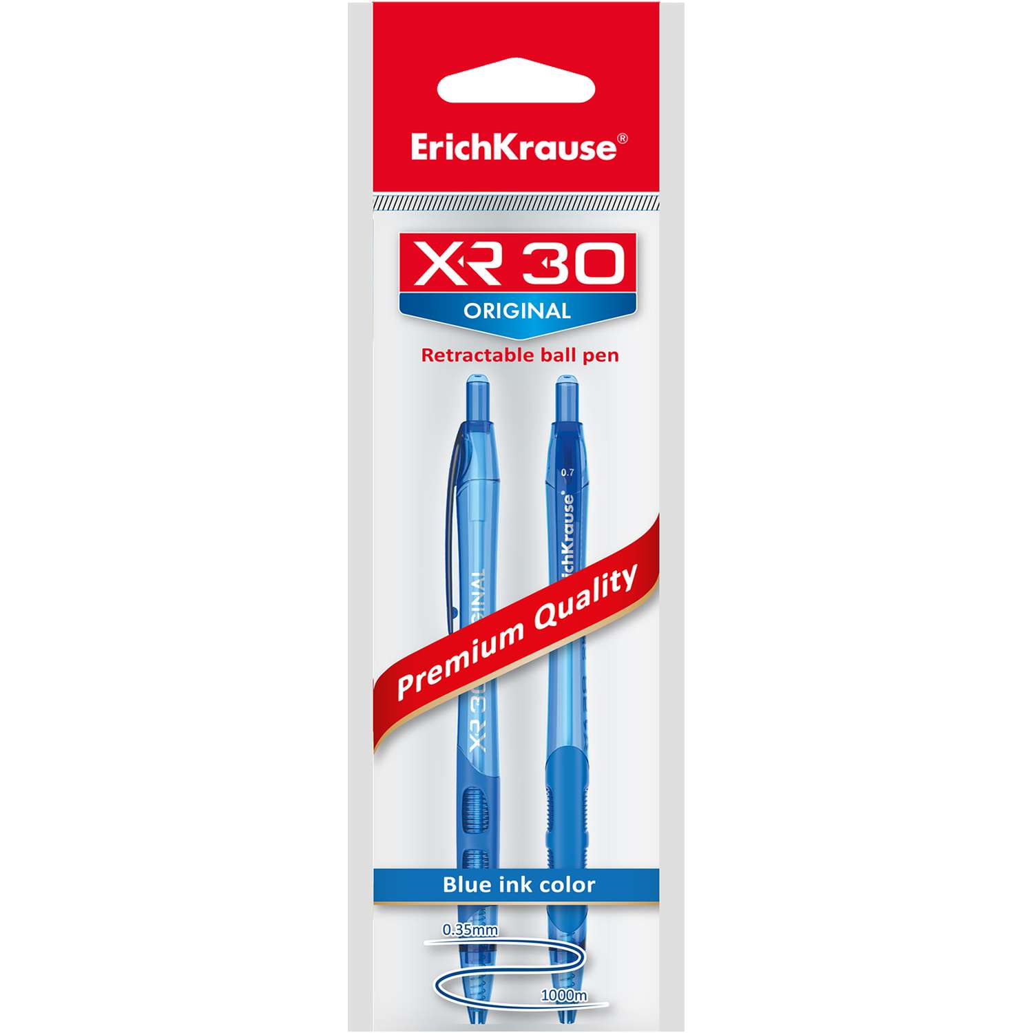 Ручки шариковые ErichKrause XR30 Original автоматические Синие 2шт 43620 - фото 1