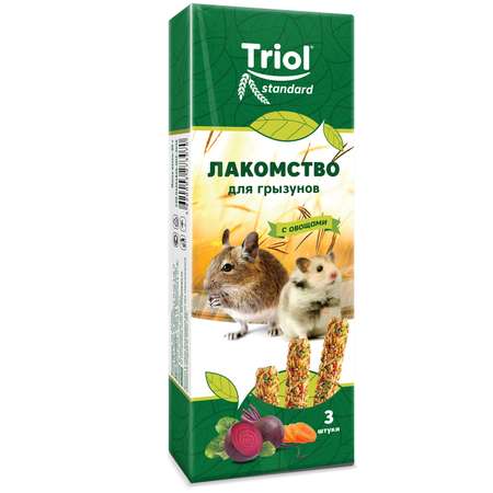 Лакомство для грызунов Triol 80г Standard с овощами 3шт