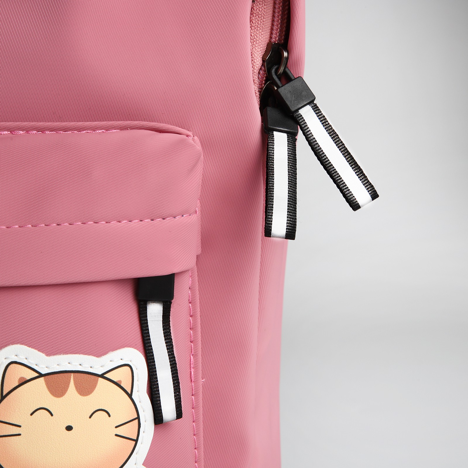 Рюкзак молодёжный NAZAMOK из текстиля на молнии 4 кармана цвет розовый - фото 5