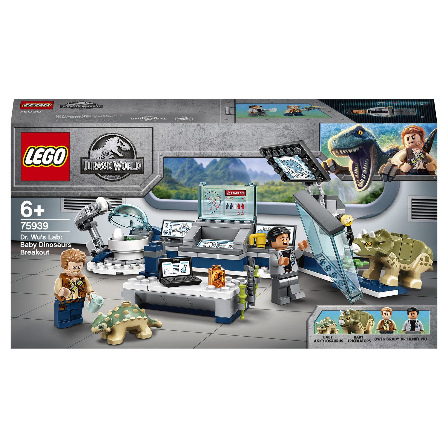 Конструктор LEGO Jurassic World Лаборатория доктора Ву: Побег детёнышей  динозавра 75939 купить по цене 999 ₽ в интернет-магазине Детский мир