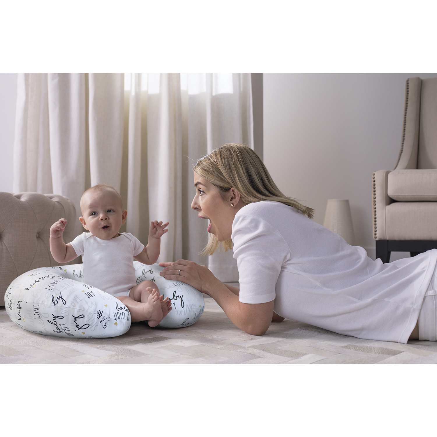 Подушка Chicco Boppy Hello Baby - фото 5