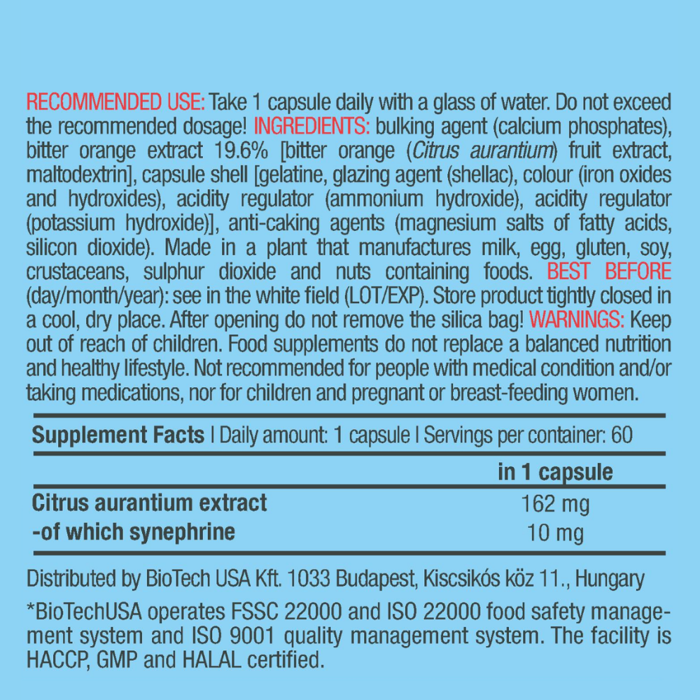 Жиросжигатель BiotechUSA Synephrine 60 капсул - фото 2