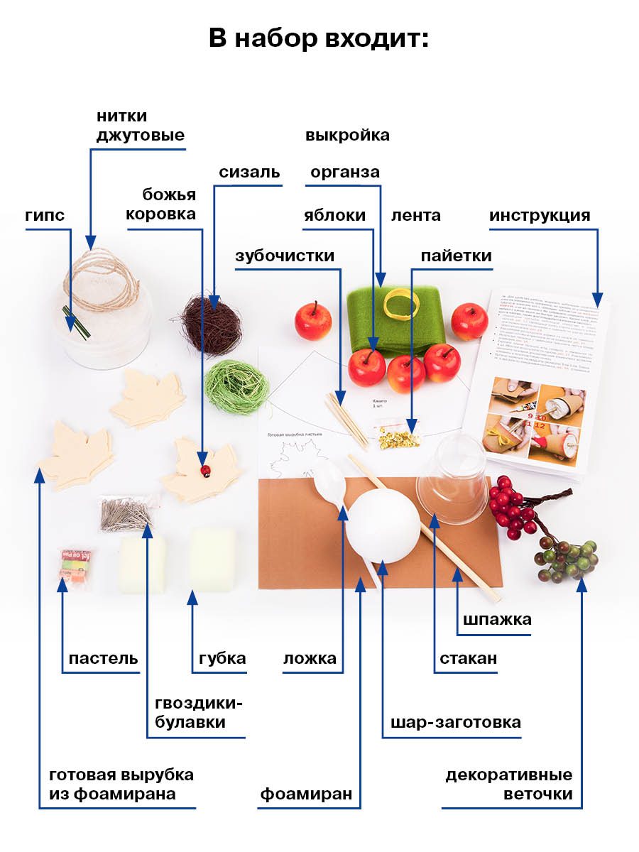 Набор для творчества Волшебная мастерская Осень топиарий - фото 4