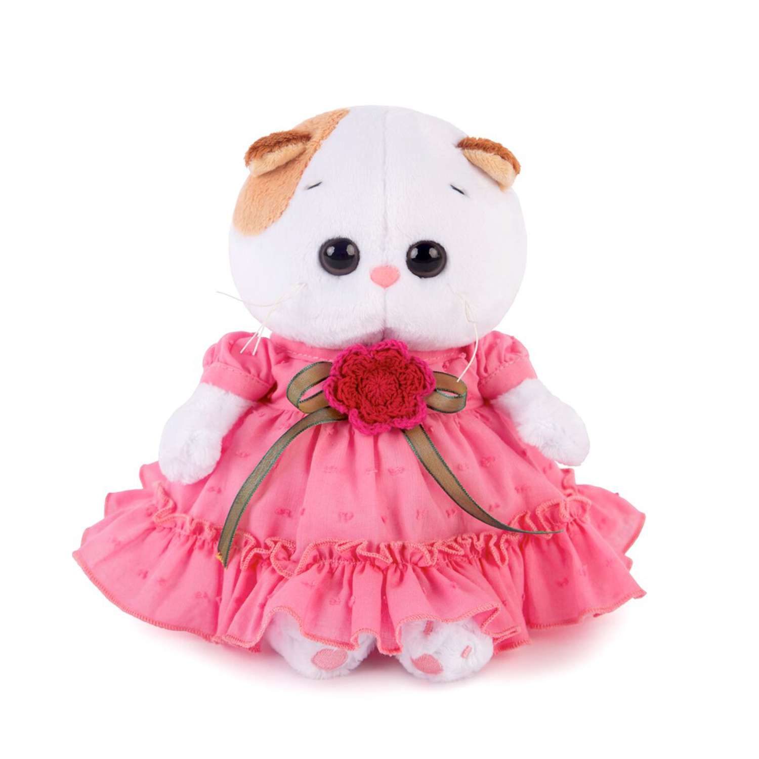 Мягкая игрушка BUDI BASA Ли-Ли BABY в платье с вязаным цветочком 20 см LB-013 - фото 2