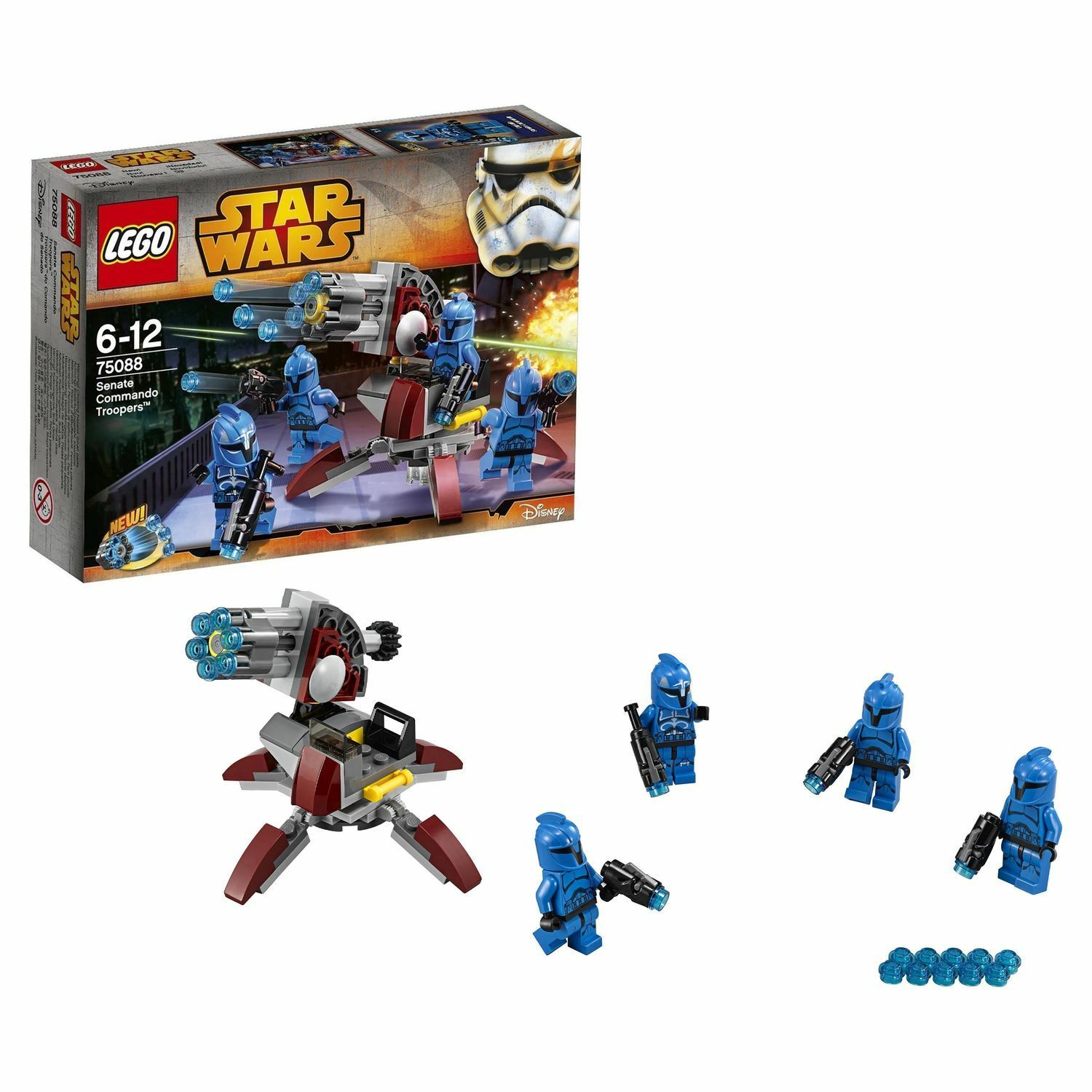 Конструктор LEGO Star Wars TM Элитное подразделение Коммандос Сената  (Senate Commando Troopers™) (75088) купить по цене 999 ₽ в  интернет-магазине Детский мир