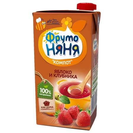 Компот ФрутоНяня из яблок и клубники 0,5 л