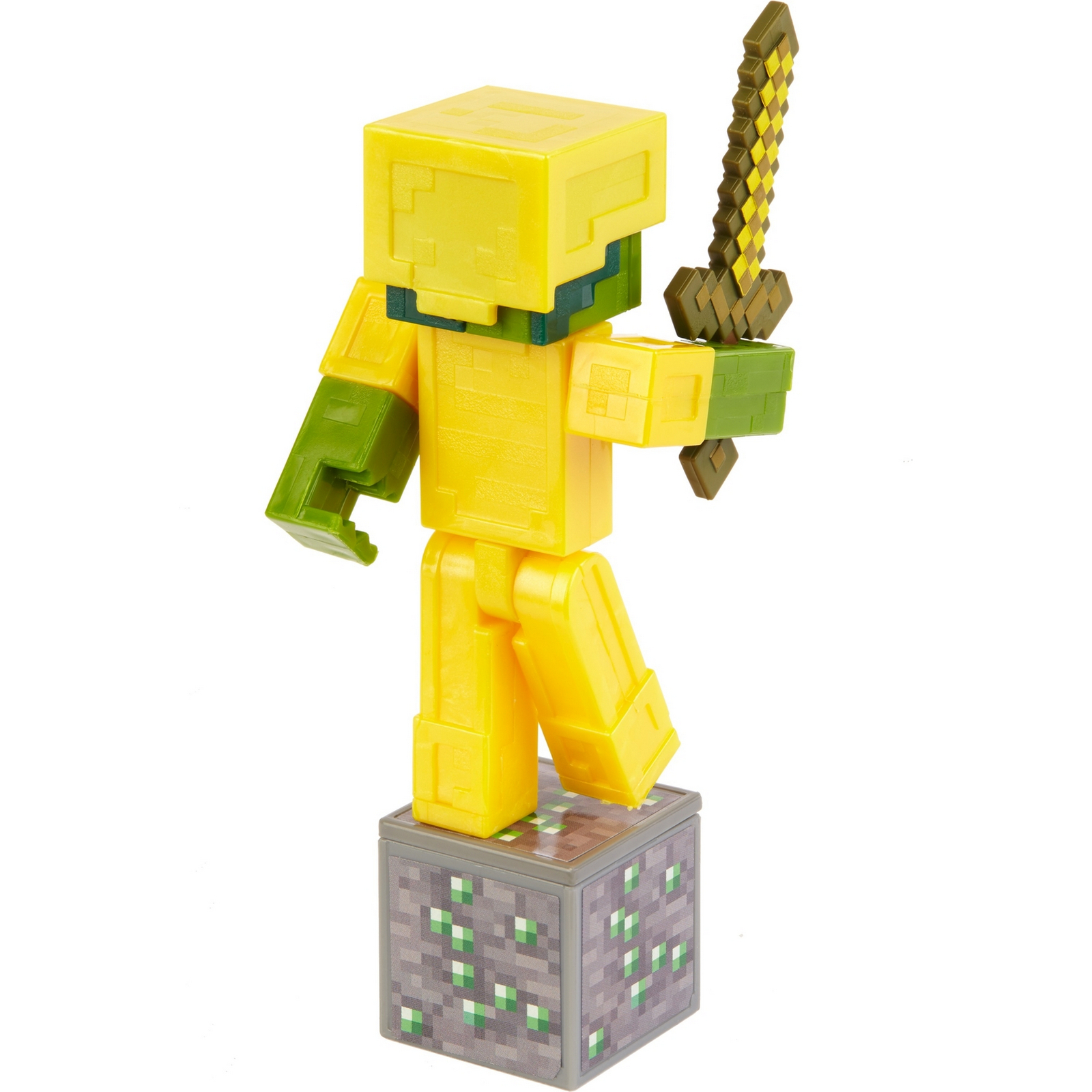 Фигурка Minecraft Зомби в золотой броне с аксессуарами GLC68 - фото 7
