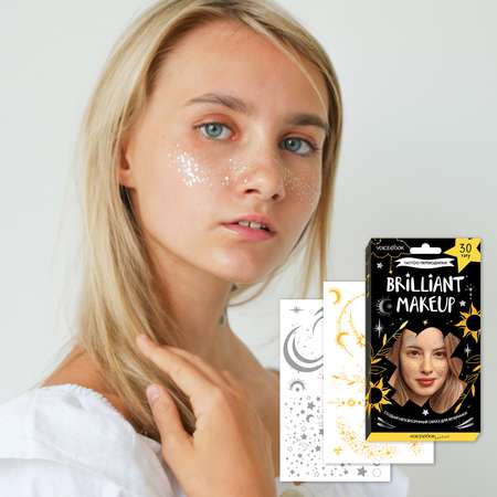 Набор из 30 VoiceBook временных татуировок Brilliant Makeup Сияющий мэйкап