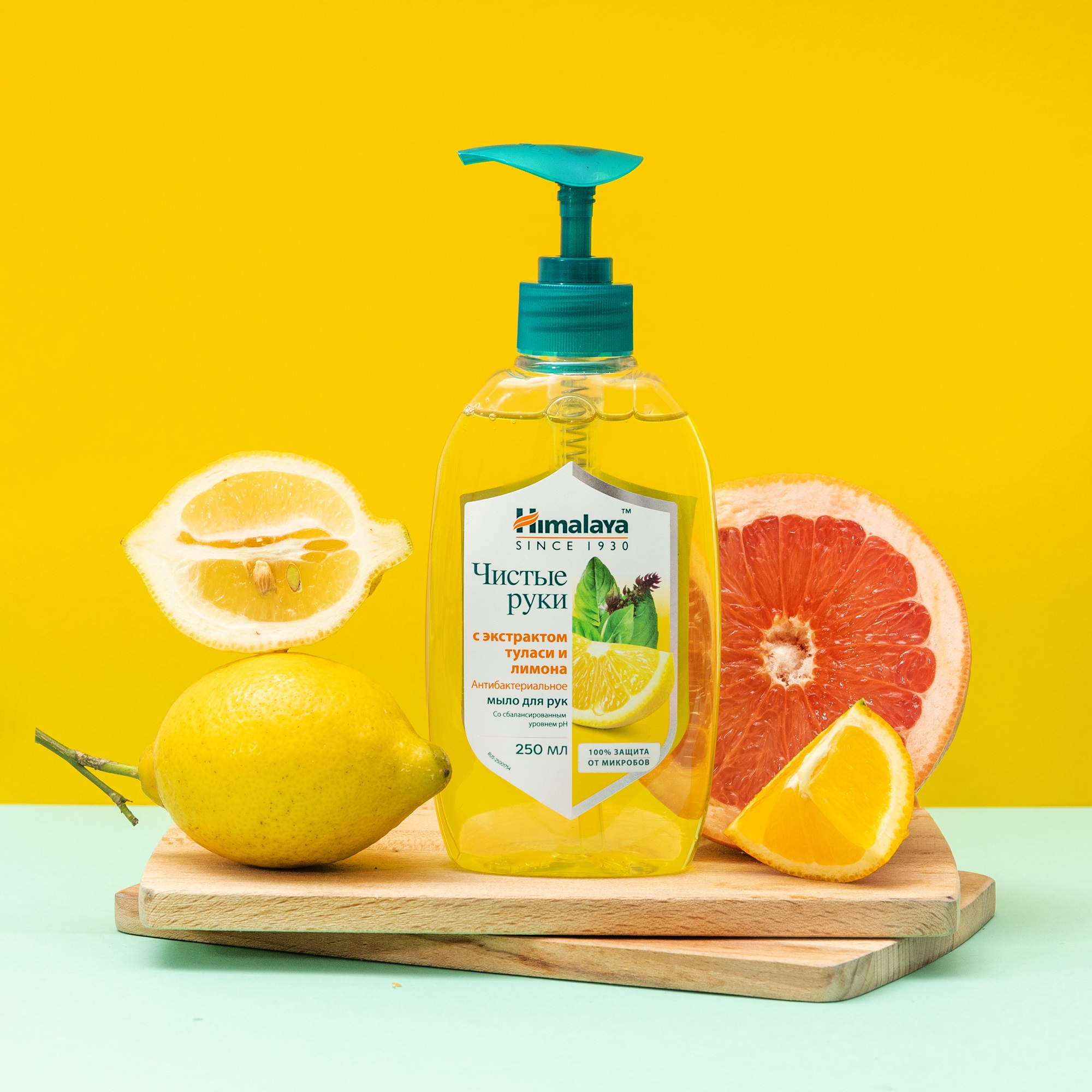 Жидкое мыло для рук Himalaya антибактериальное с экстрактами туласи и лимона 250 мл - фото 2