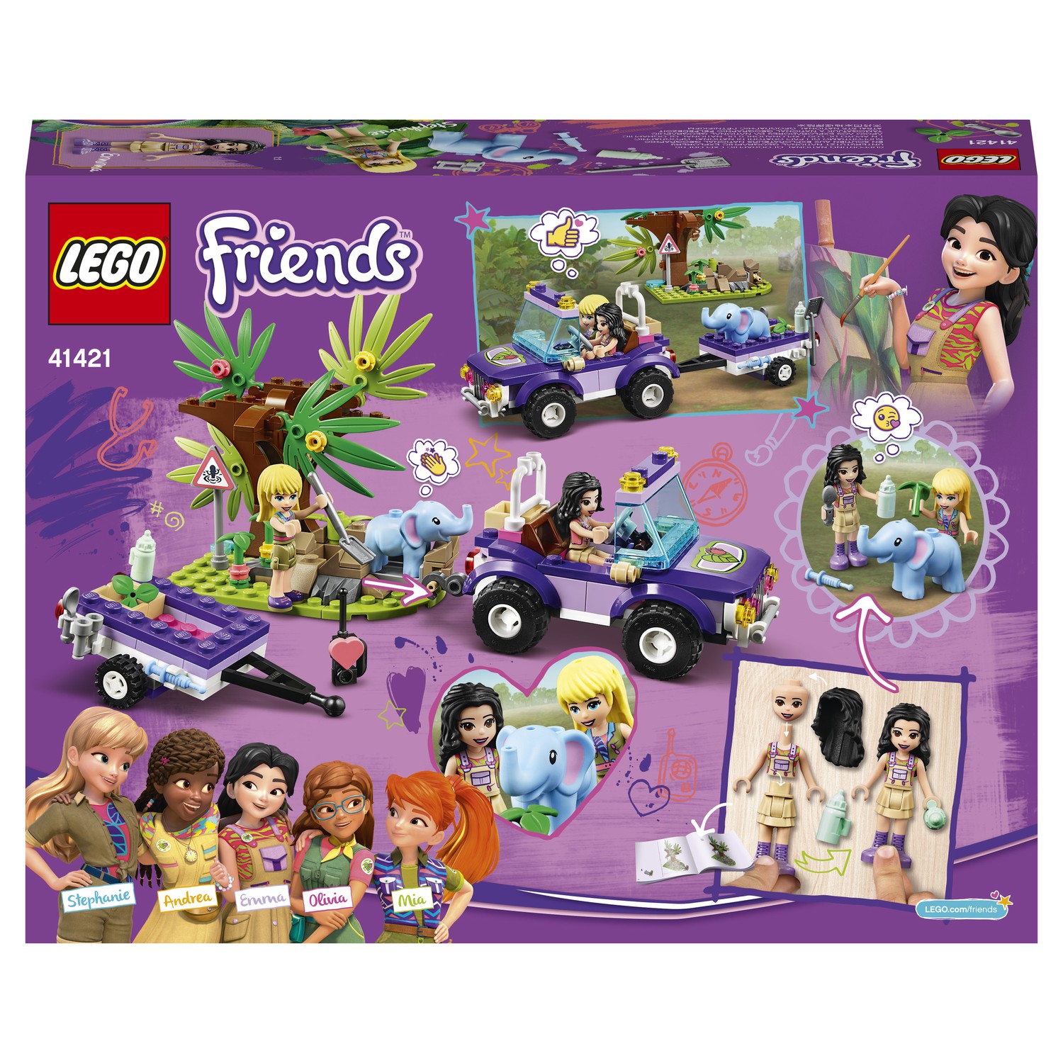 Конструктор LEGO Friends Спасение слонёнка 41421 - фото 3