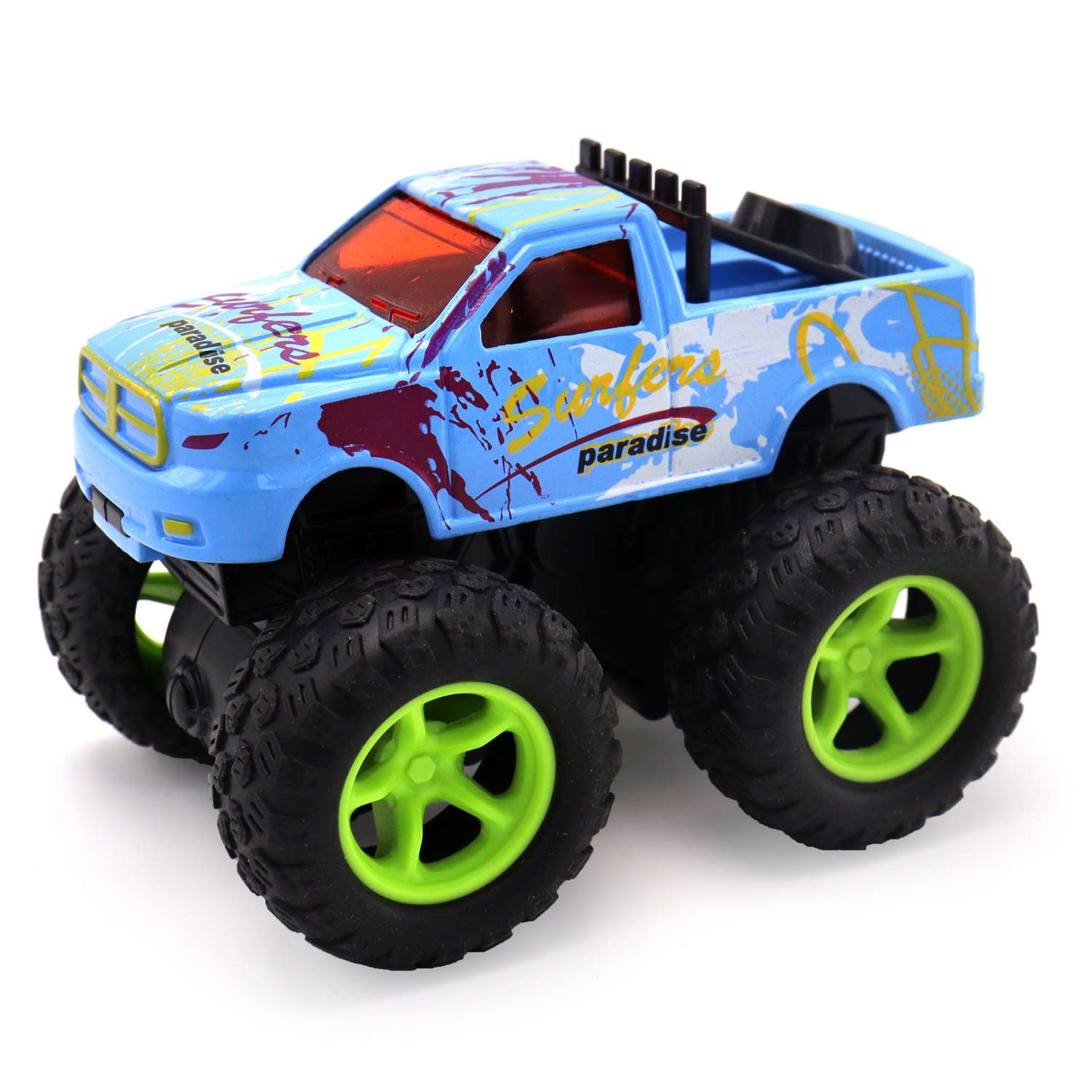Машинка Funky Toys Пикап с зелеными колесами Синяя FT8485-5 FT8485-5 - фото 1