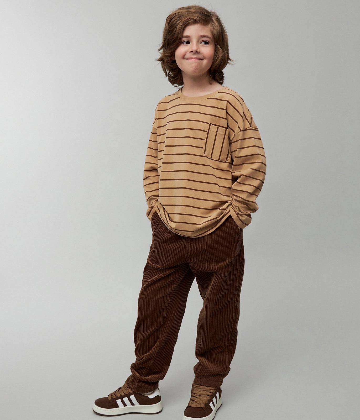 Лонгслив Totti Kids AW23TKB029/Футболка детская д/р/Бежевый - фото 5