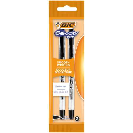 Ручка гел BIC Джелосити Стик 0.5мм 2шт Черная 989708