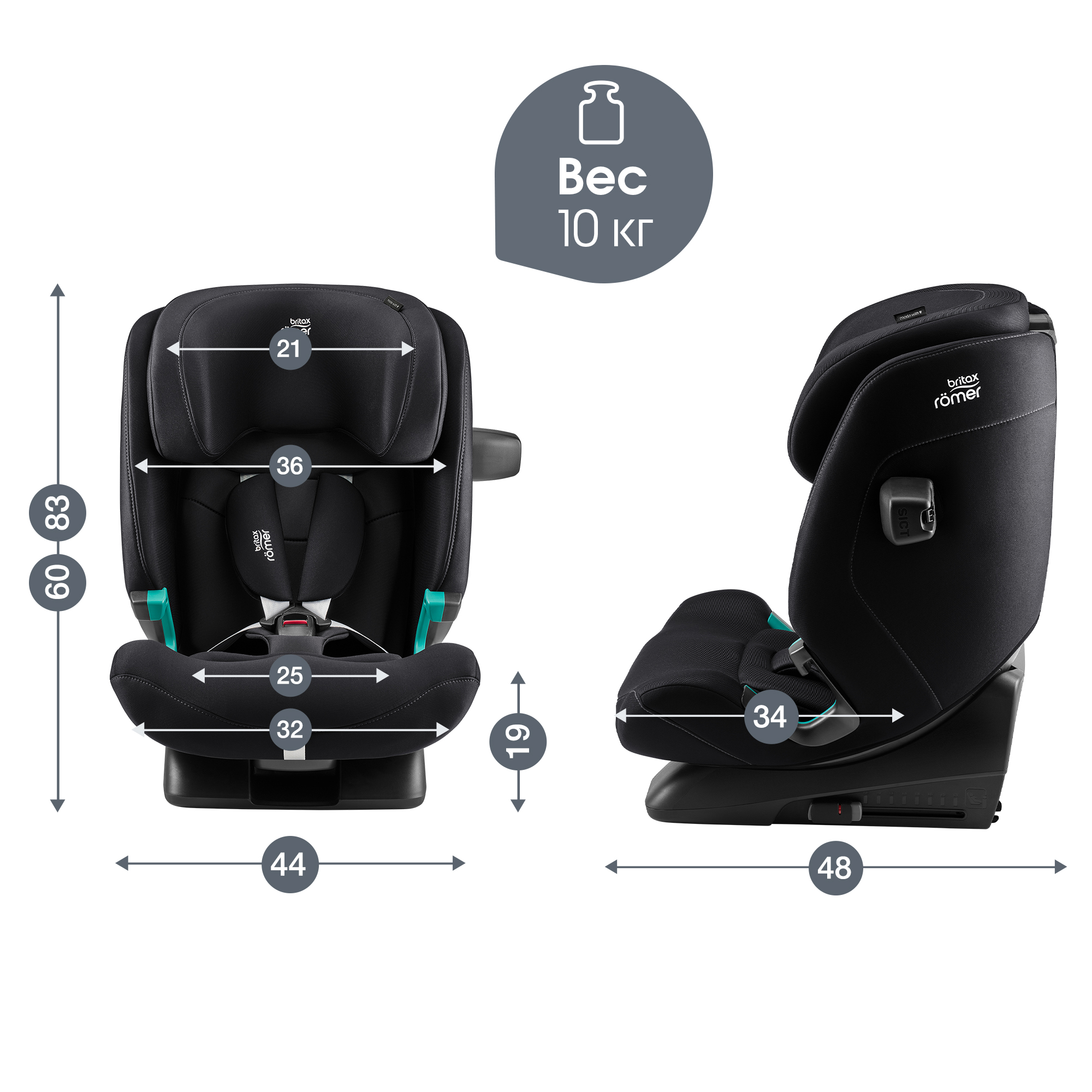 Детское автокресло Britax Roemer Advansafix Pro Classic Deep Black с 15 месяцев до 12 лет рост 76 - 150 см - фото 13