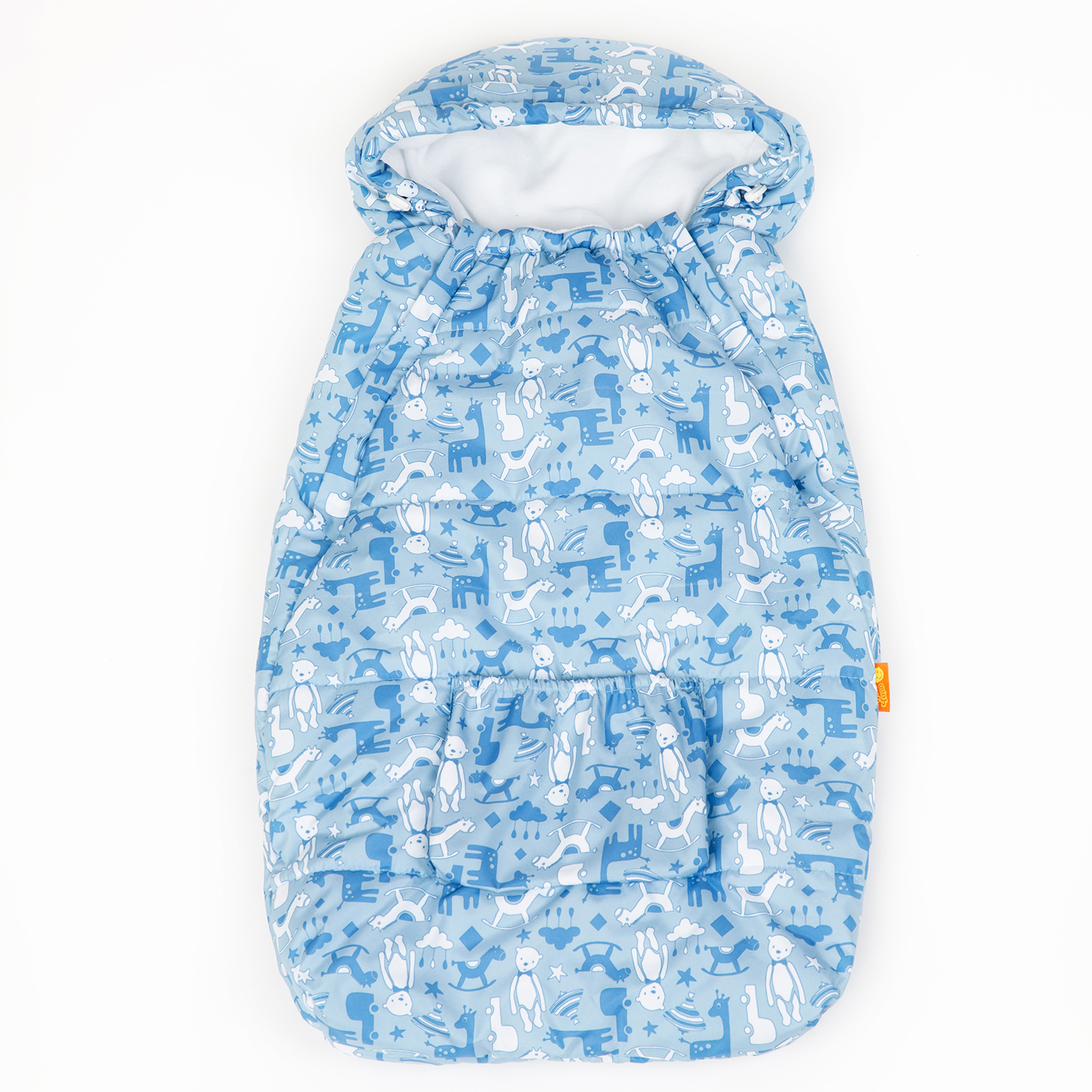 Конверт на выписку Чудо-чадо для новорожденного теплый флисовый «Chicky» голубой/игрушки - фото 1