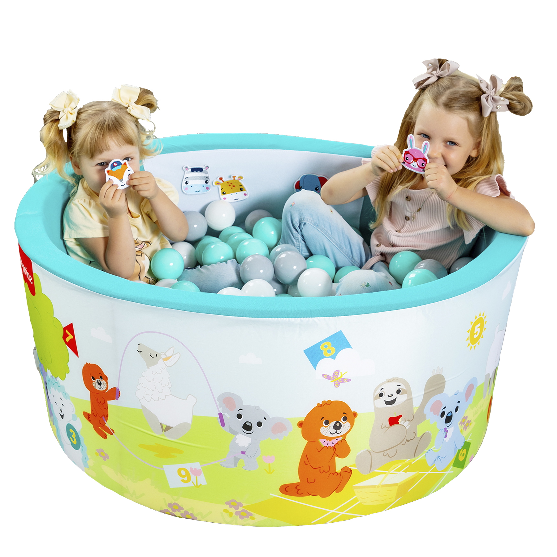 Бассейн Hotenok сухой Fisher Price с шариками Учим цифры с друзьями Sbh098_FB - фото 2