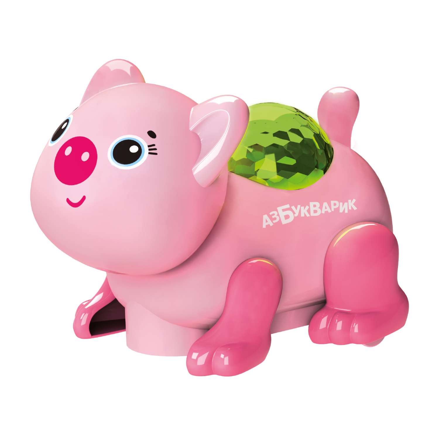 Игрушка Азбукварик Диско-зверята Свинка Светло-розовый 2607А - фото 1