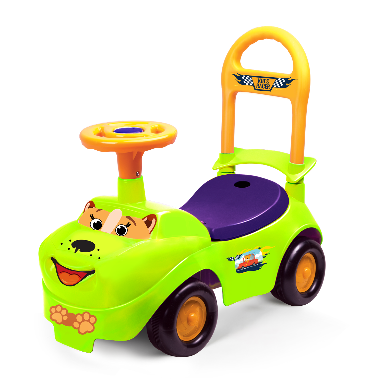 Машина-каталка Zarrin Toys TinyTot с клаксоном зеленая - фото 1