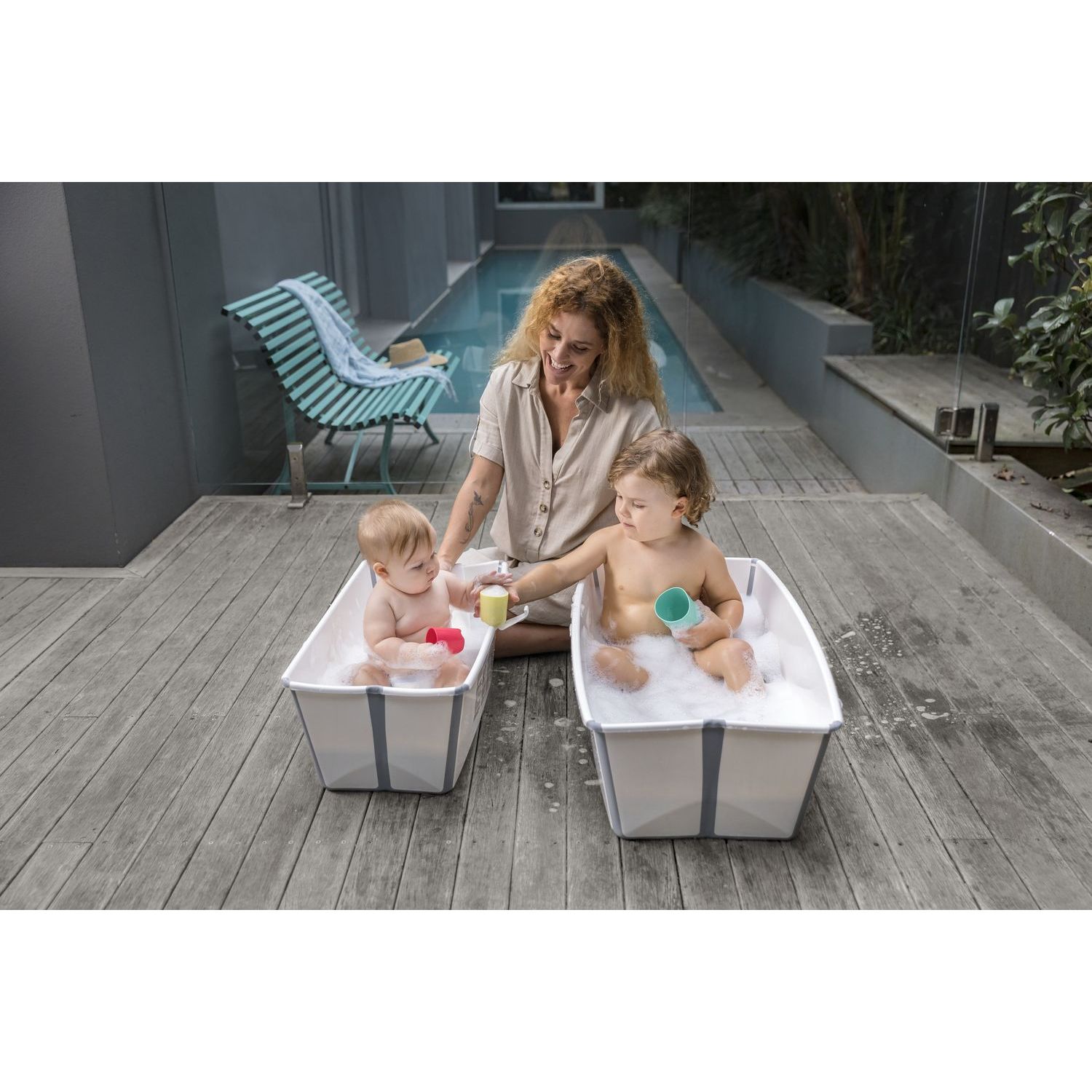 Ванночка Stokke Flexi Bath складная с горкой Белый - фото 11