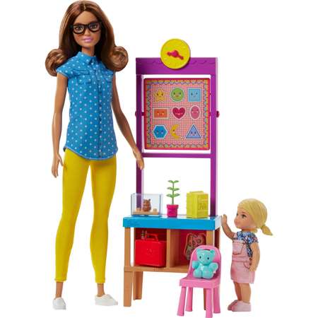 Набор игровой Barbie Кем быть Учитель Шатенка FJB30