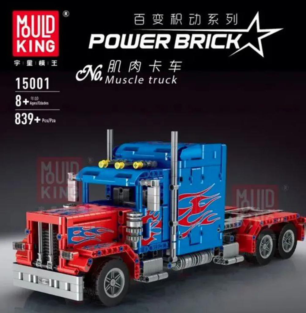 Конструктор Mould King Грузовик Peterbilt 389 Optimus Prime с ДУ и моторизацией 839 деталей - фото 10