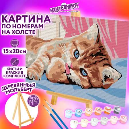 Картина по номерам Юнландия антистресс Котенок