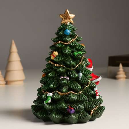 Сувенир Sima-Land полистоун свет «Дед Мороз с помощником наряжают ёлочку» 13 5х13х17 5 см