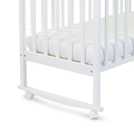 Детская кроватка Наша Мама прямоугольная, без маятника (белый)