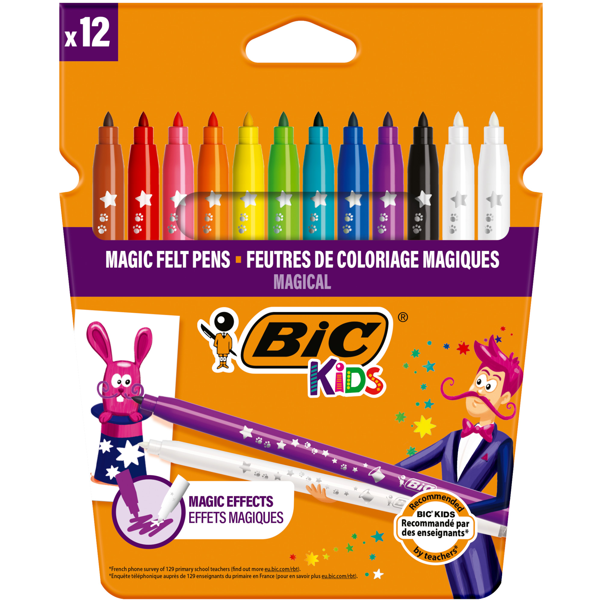 Фломастеры BIC Kids Пиши и Стирай 12 цв купить по цене 399 ₽ в  интернет-магазине Детский мир