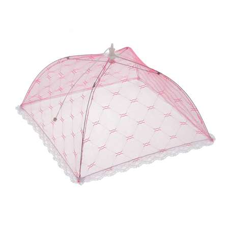Зонтик-колпак Rabizy для защиты еды от насекомых розовый