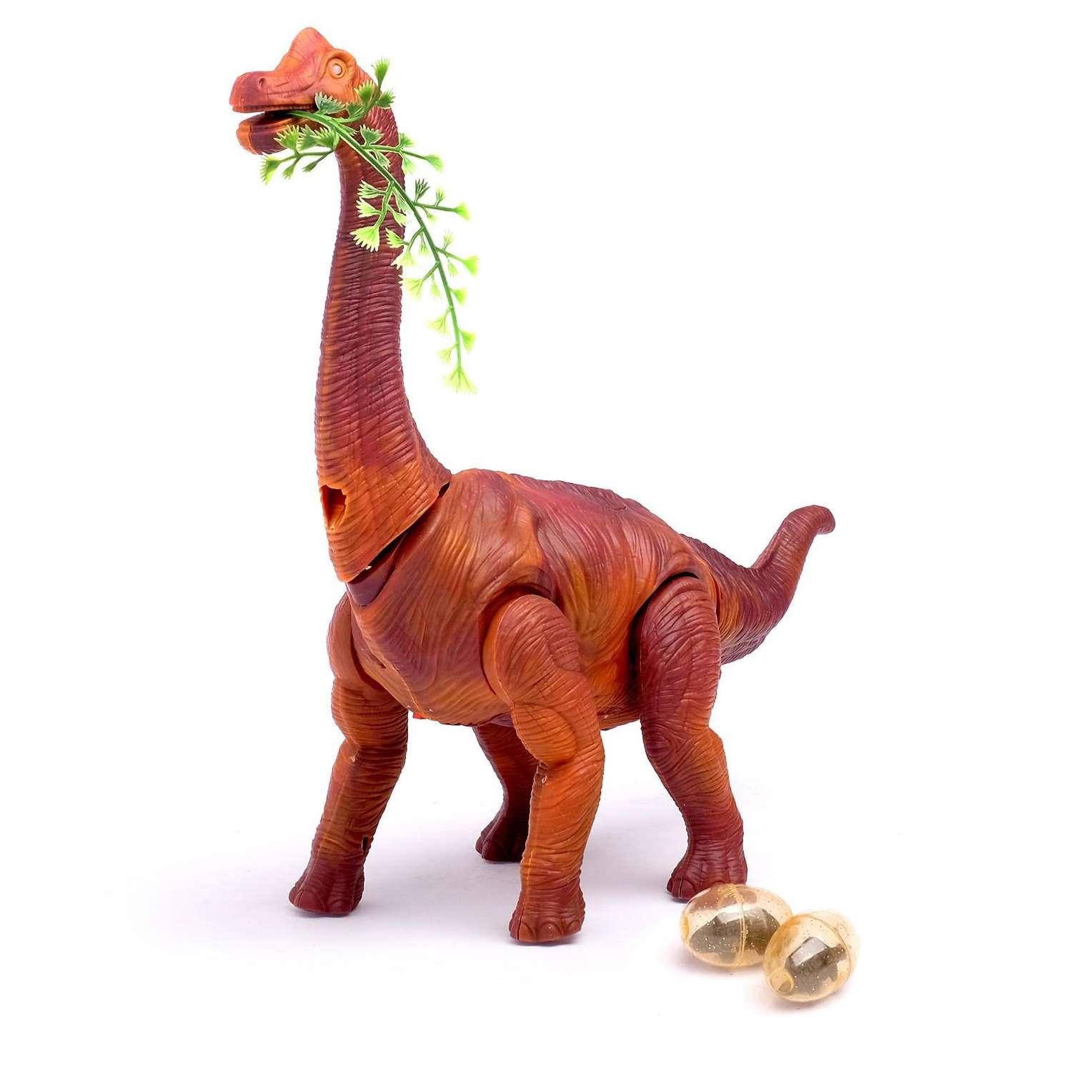Динозавр Sima-Land Брахиозавр травоядный работает от батареек откладывает яйца с проектором - фото 1