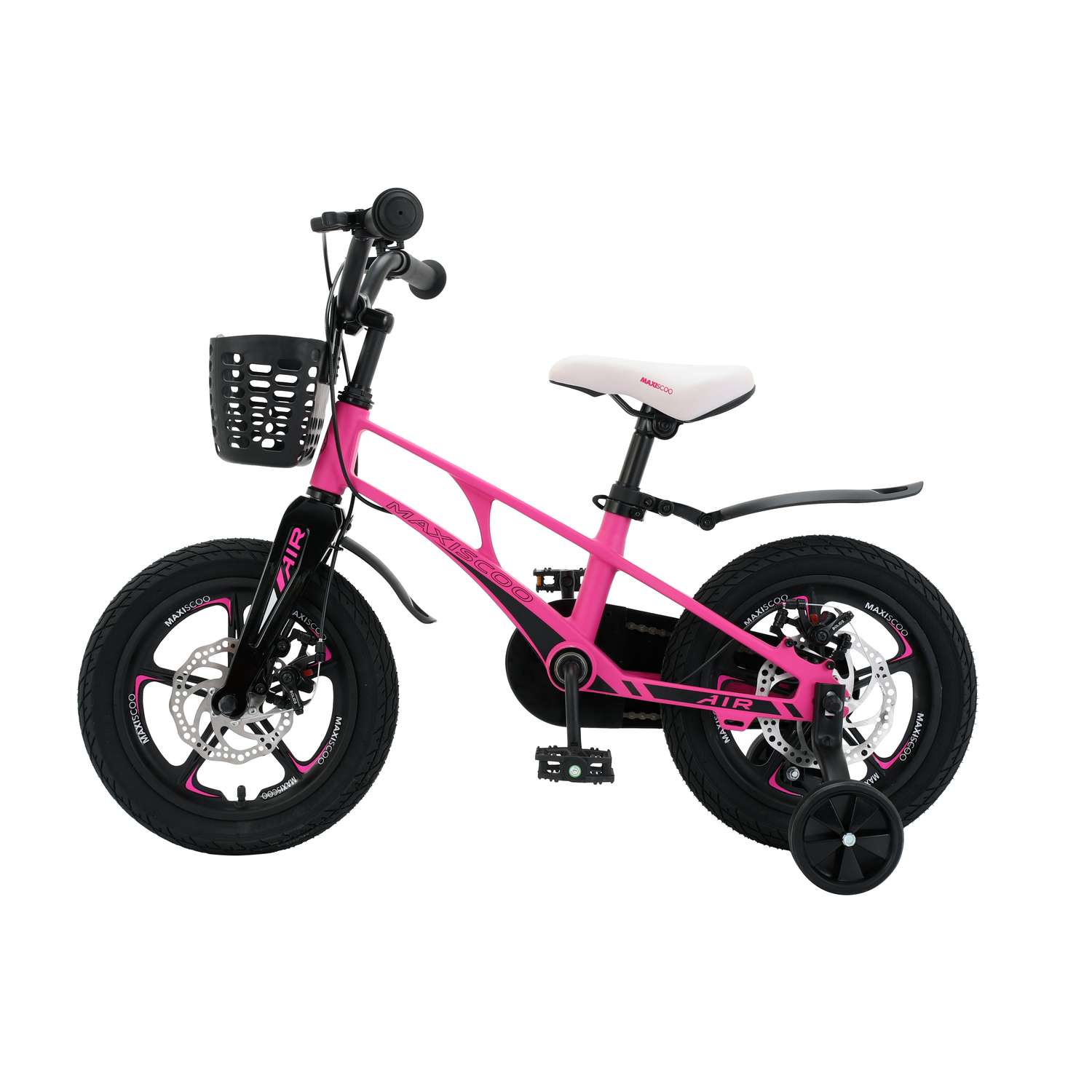 Детский двухколесный велосипед Maxiscoo Air делюкс плюс 14 розовый матовый - фото 3