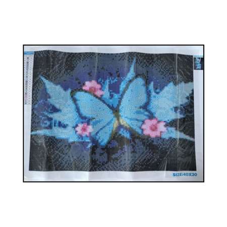 Алмазная мозаика Seichi Голубая бабочка 30х40 см
