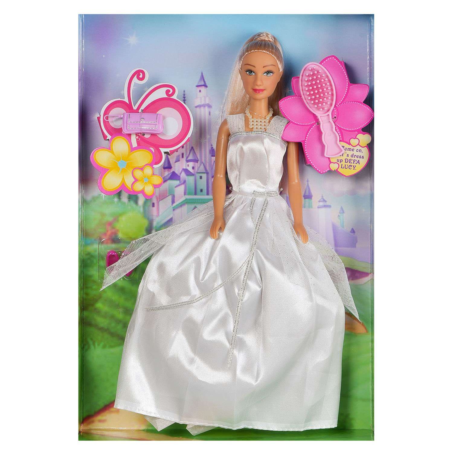 Кукла Lucy Junfa Очаровательная принцесса в белом платье с аксессуарами 8063d/белое - фото 3