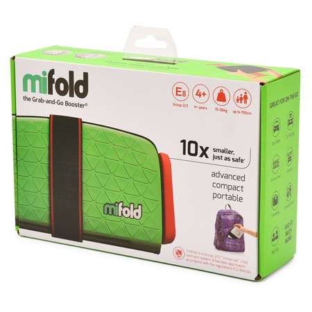 Бустер Mifold автомобильный the Grab-and-Go Booster seat/Lime Green зеленый