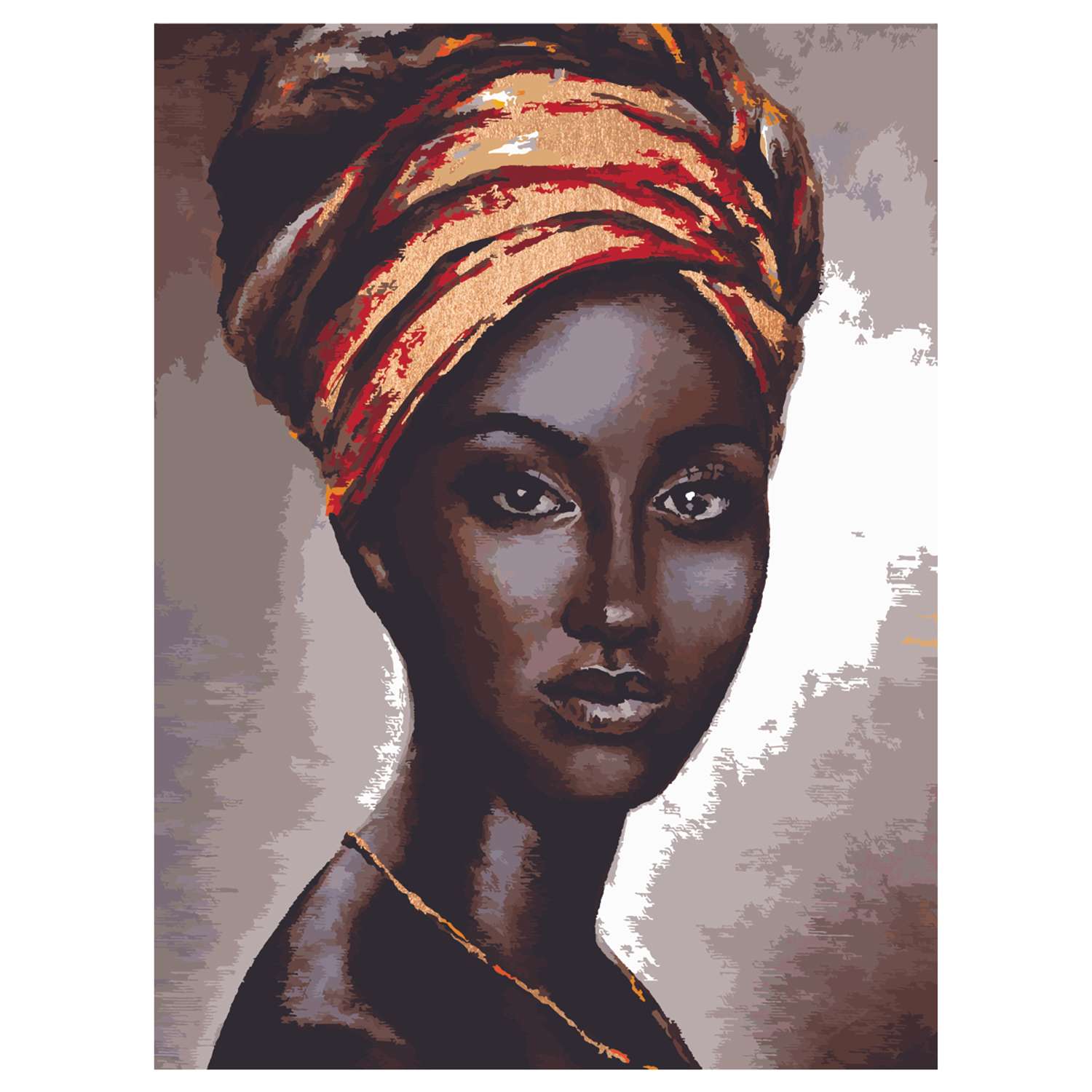 Картина по номерам на холсте ТРИ СОВЫ Африканская женщина - фото 2