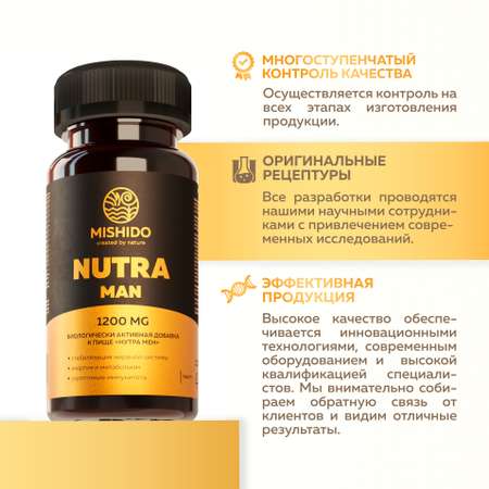 БАД к пище MISHIDO Витамины для мужчины nutra man