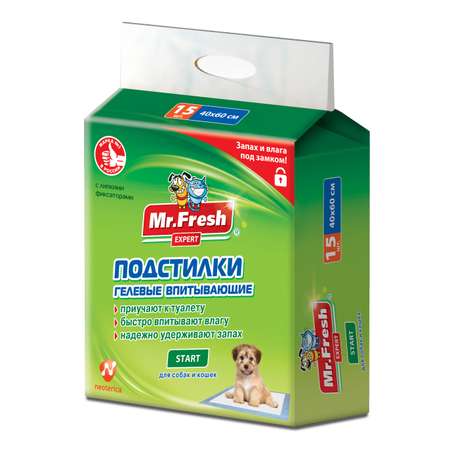 Подстилки для собак Mr.Fresh Expert Start 40*60см 15шт