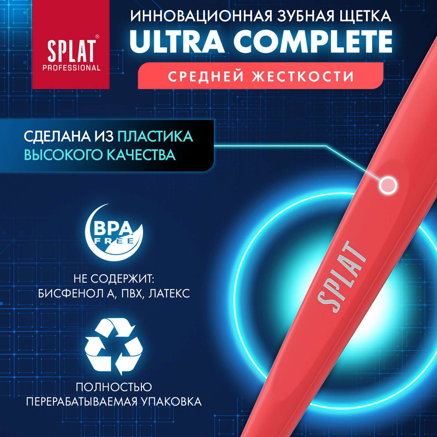 Зубная щетка Splat Ultra Complete средняя в ассортименте - фото 6