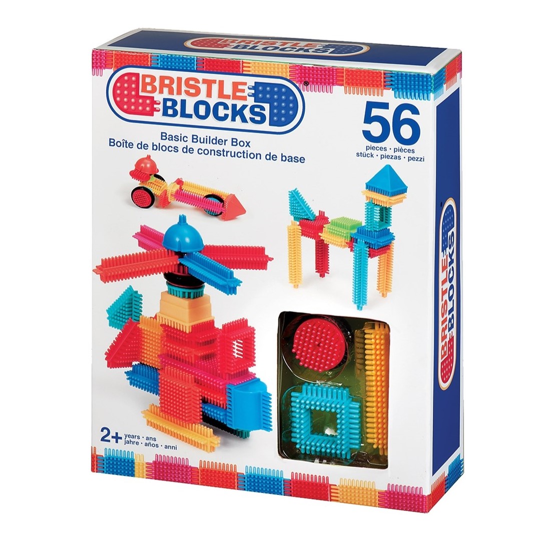 Конструктор Bristle Blocks игольчатый тактильный 56 деталей в коробке - фото 1