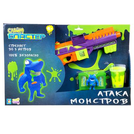 Игрушка 1TOY Слайм Бластер Атака монстров бластер мишень слизь Т15830