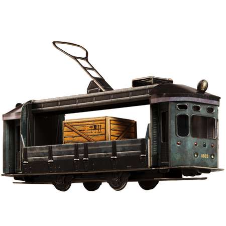 Сборная модель Умная бумага Трамвай из блокадного Ленинграда 674-2