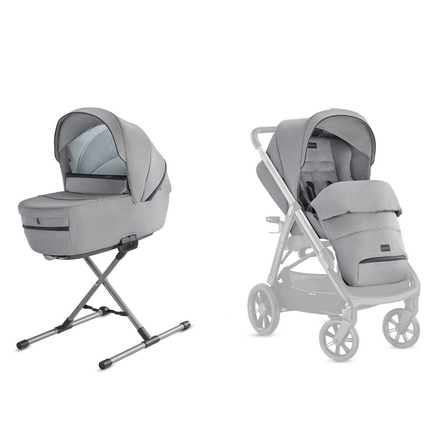 Коляска 2в1 Inglesina Aptica System Duo Silk Grey - фото 9